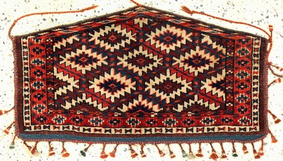 Antiker Asmalyk, Turkmenistan, um 1900, Wolle auf Wolle, ca. 76 x 42 cm, EHZ: 2