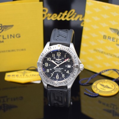 BREITLING Herrenarmbanduhr Modell Superocean Professional Referenz A17345, Automatik, Chronometer in Edelstahl inkl. orig. Kautschukband m. orig. ...