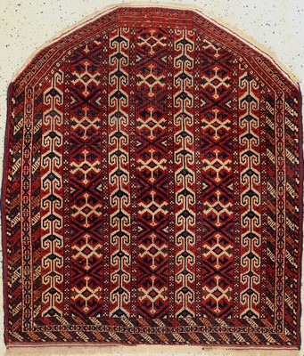 "Salatschak"antik, Turkmenistan, 19.Jhd, Wolle auf Wolle, ca. 130 x 112 cm, EHZ: 3, (leicht verfärbt)