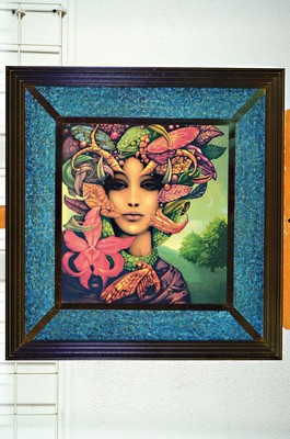 Alberto Belasco, geb. 1938 London, Eva, Farbserigraphie, signiert, num. 122/180, ca. 40x37cm, PP, u.Gl., R. ca. 65x62cm