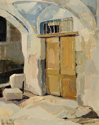 Christel Abresch, 1931 Sulzbach-2011 Neustadt/Wstr., Stille über dem Land der Ardeche, Öl/Lwd, links unten signiert und dat. 78, ca. 81x66cm, R. ...