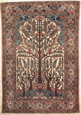 Esfahan"Lebensbaum"antik, Persien, um 1920,Wolle auf Baumwolle, ca. 205 x 144 cm, EHZ: 2