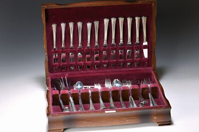 Besteck "Avenue", Robbe & Berking für 6 Personen, 70 Teile, 800er Silber, 6 Menuegabeln, 6 Menuemesser, 6 Menuelöffel, 6 ...