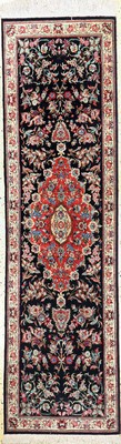 Ghom Seide, Persien, ca. 40 Jahre, reine Naturseide, ca. 190 x 54 cm, ca. 1,0 Mio. Kn/qm, EHZ: 1-2