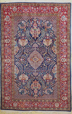 Lahor Kork fein, Pakistan, ca. 50 Jahre, Korkwolle auf Baumwolle, ca. 220 x 145 cm, EHZ: 2