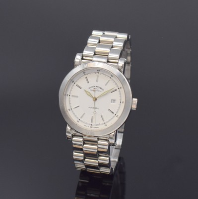 NAUTISCHE INSTRUMENTE MÜHLE GLASHÜTTE M99 Herrenarmbanduhr in Stahl, Deutschland um 2000, Automatik, beids. vergl. Geh. inkl. orig. Stahlband m. ...