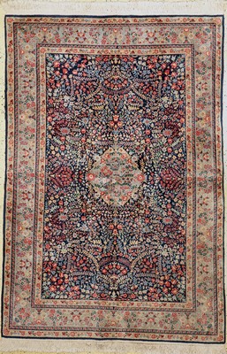 Kerman Kork, China, ca. 40 Jahre, Korkwolleauf Baumwolle, ca. 200 x 140 cm, EHZ: 1-2