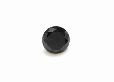 Loser schwarzer Diamant, rund, 0.50 ct (beh.)