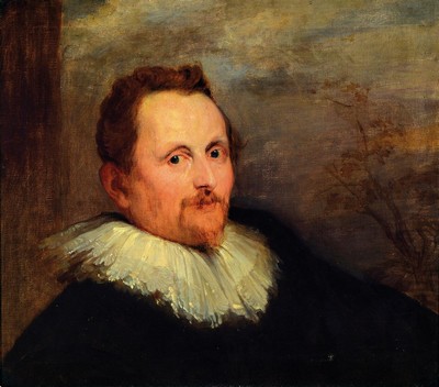 Paar Pendants, Porträts, deutsch, Ende 19. Jh., Mann und Frau vor angedeuteter Landschaft, im Stil des van Dyck, Öl/Lwd, unsigniert, je ca. ...