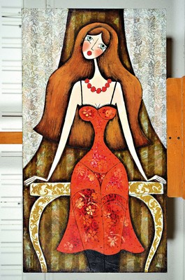 Vladmir Smahtin, geb. 1955 Moskau, lebt und arbeitet in Ludwigshafen, Studium an der Akademie Moskau, hier: Häuser, Acryl auf Lwd, monogr., ca. ...