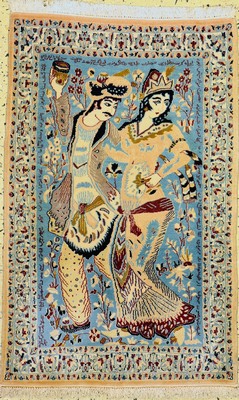 Nain fein(6 La), Persien, um 1960, Korkwolle auf Baumwolle, ca. 107 x 69 cm, EHZ: 2