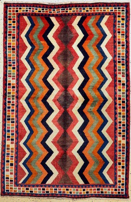 Ghaschgai Gabbeh, Persien, um 1960, Wolle auf Wolle, ca. 202 x 133 cm, EHZ: 1-2