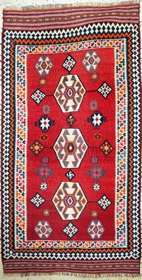 Ghaschgai Kelim, Persien, um 1950, Wolle auf Wolle, ca. 287 x 151 cm, EHZ: 1-2