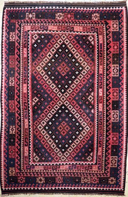 Uzbek Kelim, Uzbekistan, um 1960, Wolle aufWolle, ca. 290 x 195 cm, EHZ: 1-2
