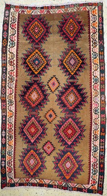 Malayer Kelim, Persien, ca. 50 Jahre, Wolleauf Baumwolle, ca. 295 x 165 cm, EHZ: 2