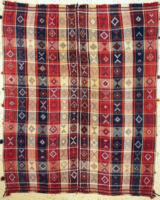 Ghaschgai Djajim, Persien, um 1930/1940, Wolle auf Wolle, ca. 225 x 185 cm, EHZ: 2( kleine Löcher)