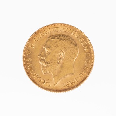 Goldmünze sogn. Sovereign, Großbritannien 1912, Georg V, RV: heiliger Georg hoch zu Rossim Kampf mit dem Drachen