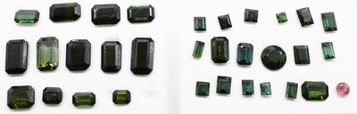 Lot lose Turmaline, zus. ca. 97 ct, versch.Größen, Formen und Farben