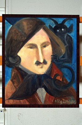 Oleg Zinger, 1910 Moskau-1998 Nimes, Porträt des Nikolai Gogol, Öl/Lwd, rechts unten signiert, ca. 46x38cm, R.
