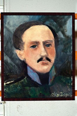 Oleg Zinger, 1910 Moskau-1998 Nimes, Porträt des M. J. Lermontov, Öl/Lwd, rechts unten signiert, ca. 46x38cm, R.