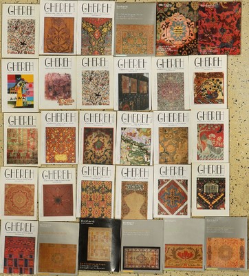 30 lots Teppichliteratur, Gereh Magazin & Bonhams Kataloge, guter Zustand
