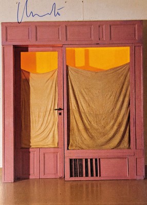 Christo, Konvolut aus 3 Offsets aus verschiedenen Projekten, jeweils handsign., Christo und teilweise zusätzlich seiner Frau Jeanne-Claude, Purple ...