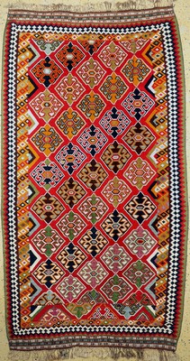 Ghaschgai Kelim, Persien, um 1920, Wolle auf Wolle, ca. 314 x 173 cm, EHZ: 1-2