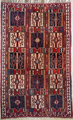 Kuba Schirwan Kelim, Kaukasus, 19.Jhd, Wolle auf Wolle, ca. 303 x 190 cm, EHZ: 3
