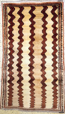 Gabbeh alt, Persien, ca. 60 Jahre, Wolle auf Wolle, ca. 210 x 120 cm, EHZ: 2