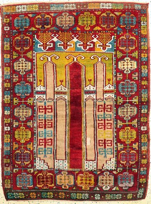 Antiker Anatol, Türkei, um 1900, Wolle auf Wolle, ca. 155 x 120 cm, EHZ: 4