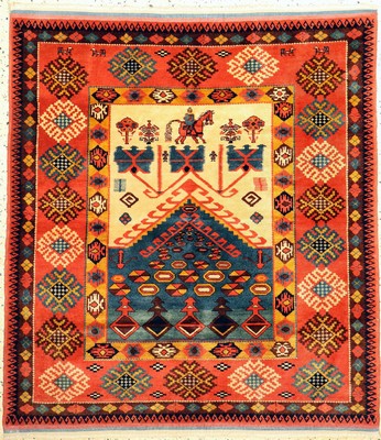 Milas fein, Türkei, ca. 50 Jahre, Wolle aufWolle, ca. 150 x 130 cm, EHZ: 2