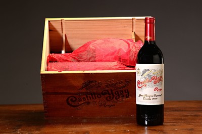 6 Flaschen 2001 Castillo Ygay im orig. Karton , Rioja, je ca. 750 ml, 14% Vol., mind. IntoNeck, nicht verkostet