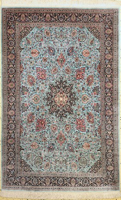 Kaschmir Seide fein, Pakistan, ca. 40 Jahre, reine Naturseide, ca. 184 x 120 cm, ca.800.000 Kn/qm, EHZ: 1-2