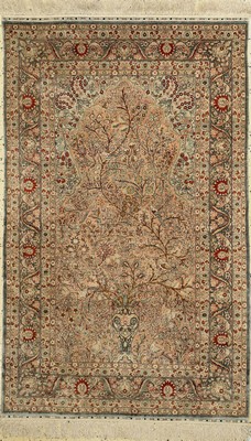Hereke Seide fein, China, ca. 40 Jahre, reine Naturseide, ca. 152 x 95 cm, ca. 1,0 Mio. Kn/qm, EHZ: 1-2