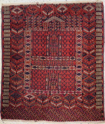 Engsi antik, Turkmenistan, 19.Jhd, Wolle auf Wolle, ca. 135 x 120 cm, EHZ: 3