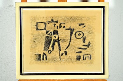 Willi Baumeister, 1889-1955 Stuttgart, Lithographie auf dickem Japan, "Nicht lässt das Schicksal sich hindern", 1947, Blatt 5 ausder Folge ...