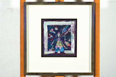 Bernd Kastenholz, geb. 1949 Speyer, Zeichnung/Mischtechnik "ein Ring morgen 1000" 21x19 cm, 2 Radierungen, "gekreuzt" Ed. 1/30, ...