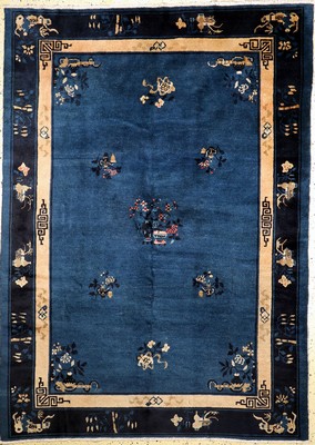 Antiker Peking, China, um 1900, Wolle auf Baumwolle, ca. 264 x 190 cm, EHZ: 2-3