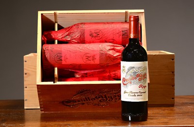 6 Flaschen 2004 Castillo Ygay, Rioja, Marques de Murrieta, grand reserva especial, je 75cl, orig. verkorkt und unverkostet, in orig. Holzkiste