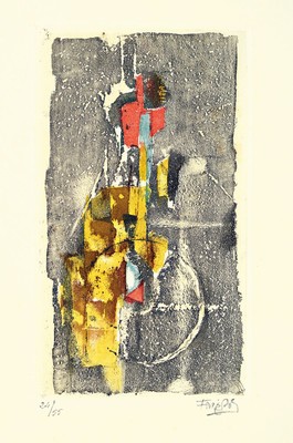 Johnny Friedländer, 1912 Pszczyna-1992 Paris , 2 Radierungen, ohne Titel, Komposition Ed.24/55, 34x25 cm; Ohne Titel, Ed. 145/150, 35x38 cm, je ...