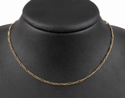 8 kt Gold Collier, GG 333/000, Figaropanzer, L ca. 46 cm, Federringschließe, total ca. 3.3 g