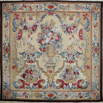 Tapisserie, China, ca. 30 Jahre, Wolle auf Baumwolle, ca. 208 x 207 cm, EHZ: 1
