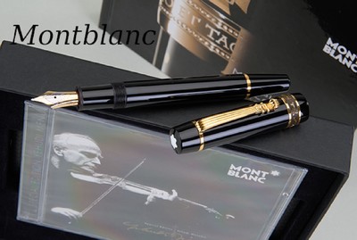 MONTBLANC Yehudi Menuhin Füllfederhalter, Special Edition 2000, Korpus schwarzes Edelharz, Monturen Metall verg., Clip in Form eines Geigenhalses, ...