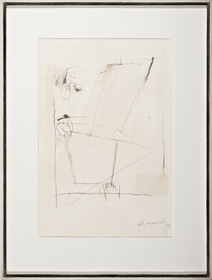Alberto Rafols Casamada, 1923-2009 Barcelona , Aquarell auf Acuarela Guarro, abstrakt geometrisierende Komposition, rechts unten signiert und datiert ...