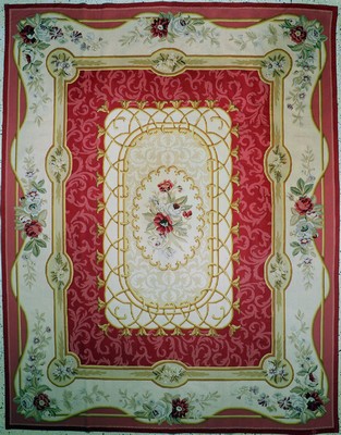 Aubusson stil, China, ca. 30 Jahre, Wolle auf Baumwolle, ca. 300 x 237 cm, EHZ: 1-2