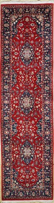 Keschan, Indien, ca. 40 Jahre, Wolle auf Baumwolle, ca. 300 x 80 cm, EHZ: 1-2