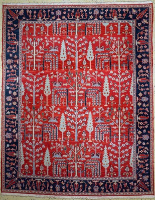 Sumakh, Indien, ca. 40 Jahre, Wolle auf Baumwolle, ca. 303 x 240 cm, EHZ: 2