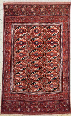 Mauri fein, Afghanistan, ca. 50 Jahre, Wolle mit Seide, ca. 190 x 117 cm, EHZ: 1-2