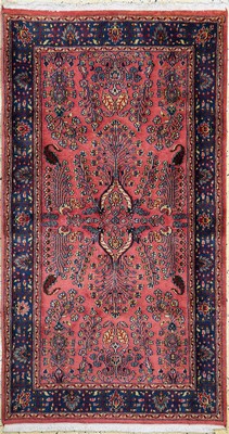 Sarogh Mohajeran fein, Indien, ca. 40 Jahre, Korkwolle auf Baumwolle, ca. 167 x 92 cm, EHZ: 1-2