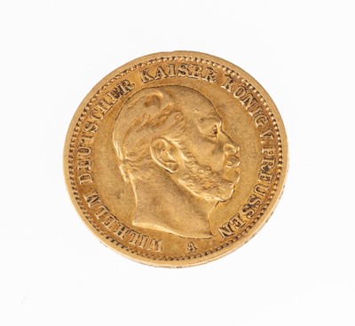 Goldmünze 20 Mark, Deutsches Reich 1872, Wilhelm Deutscher Kaiser König von Preußen